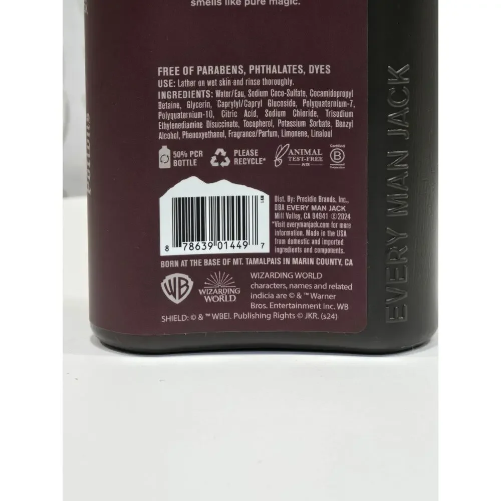 Every Man Jack Harry Potter Potions Metamorphosis Body Wash 13.5oz